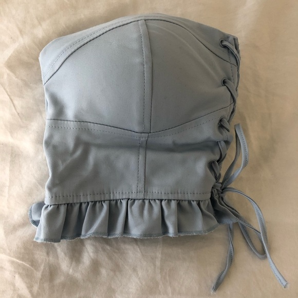 Blue Kacey Lace Up Corset - Picture 7 of 7